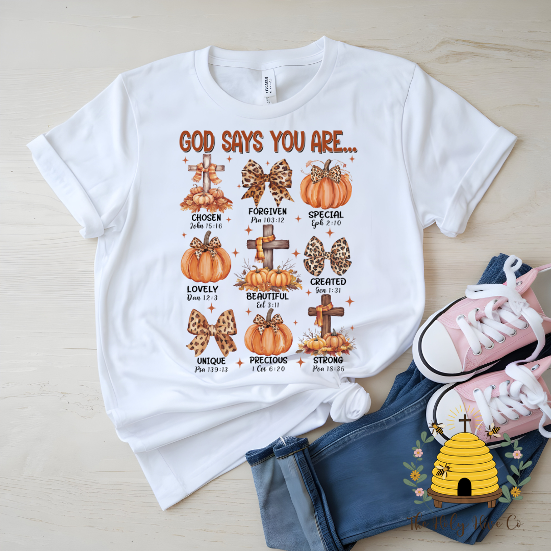 God Says Fall Edition Kids Graphic Shirt