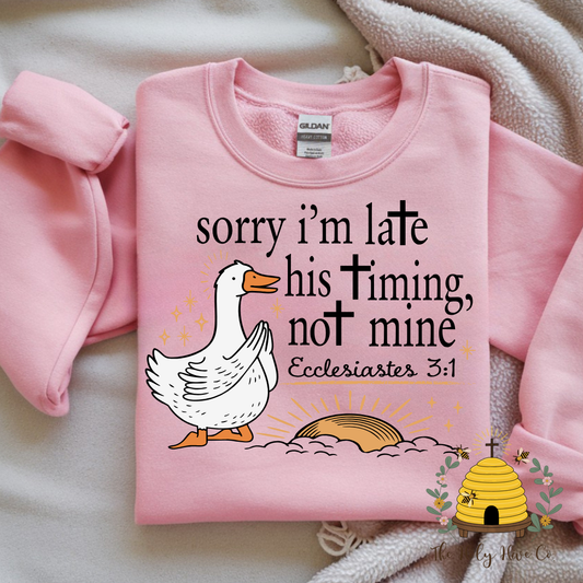 Sorry I'm Late Adult Graphic Shirt