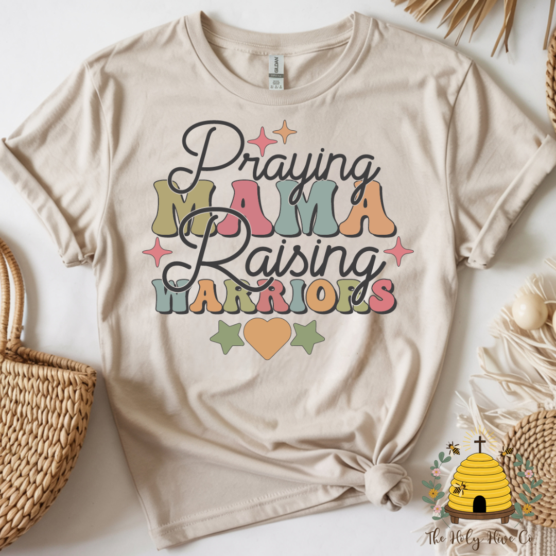 Praying Mama Raising Warriors Adult Graphic Shirt