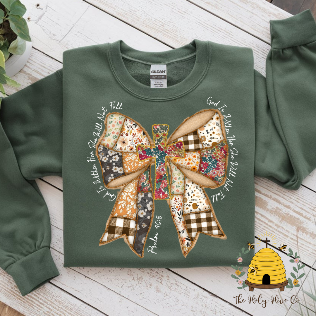 Patchwork Bow Adult Graphic Shirt