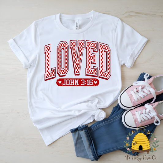 Loved John 3:16 Kids Graphic Shirt