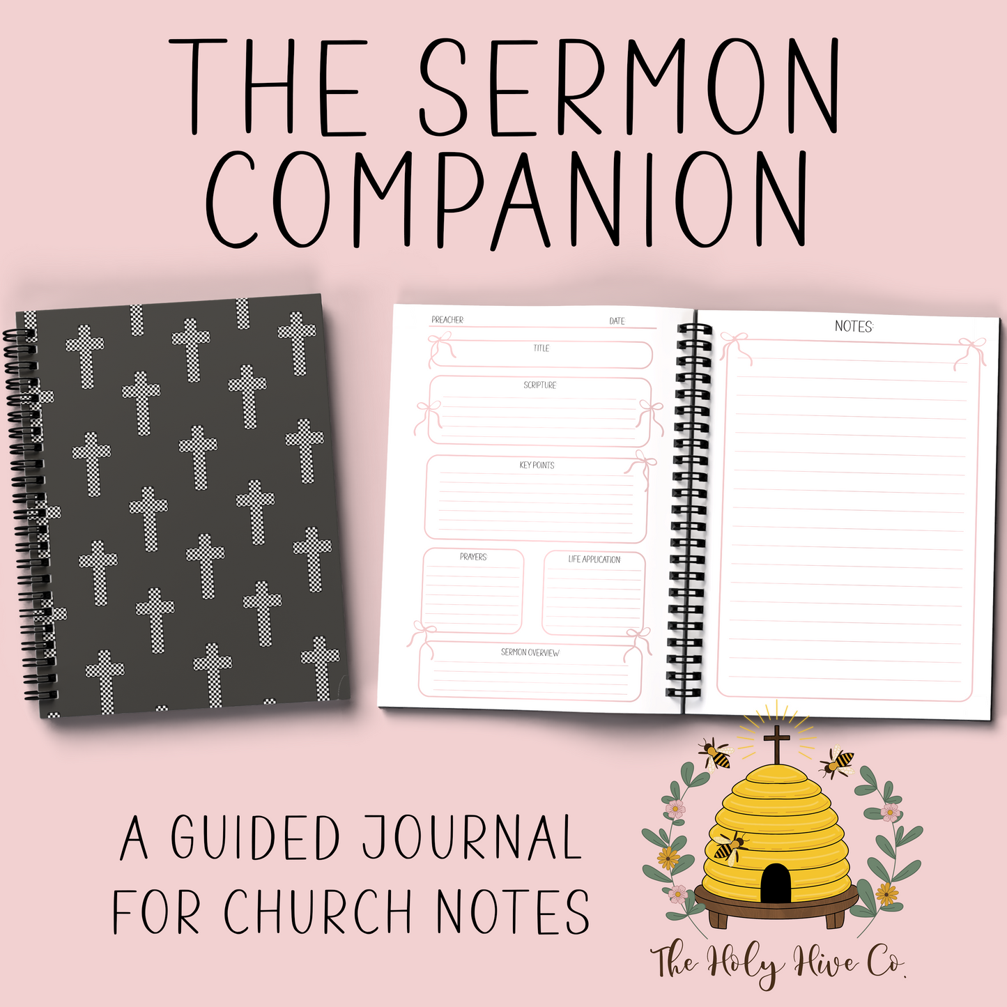 The Sermon Companion Church Notebook - Checkered Crosses