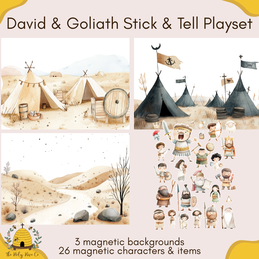 David & Goliath - Stick & Tell Magnetic Playset