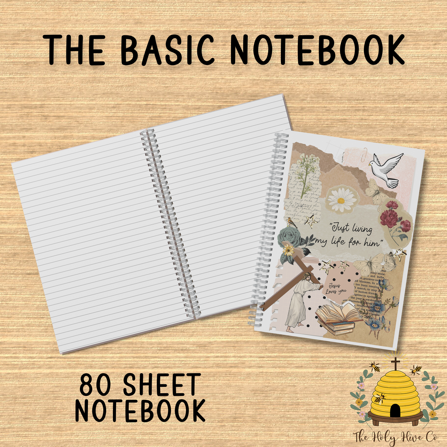 The Basics Notebook - Living My Life For Him Collage