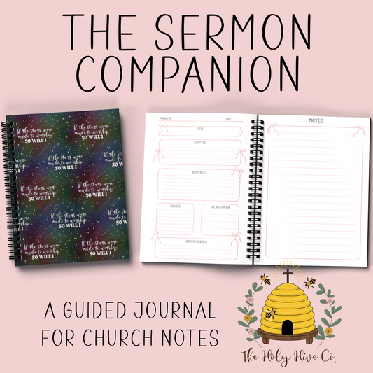 The Sermon Companion Church Notebook - Made To Worship Rainbow