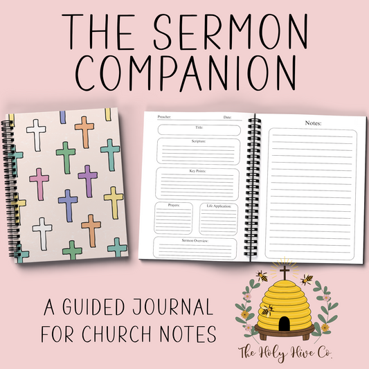 The Sermon Companion Church Notebook - Pastel Crosses