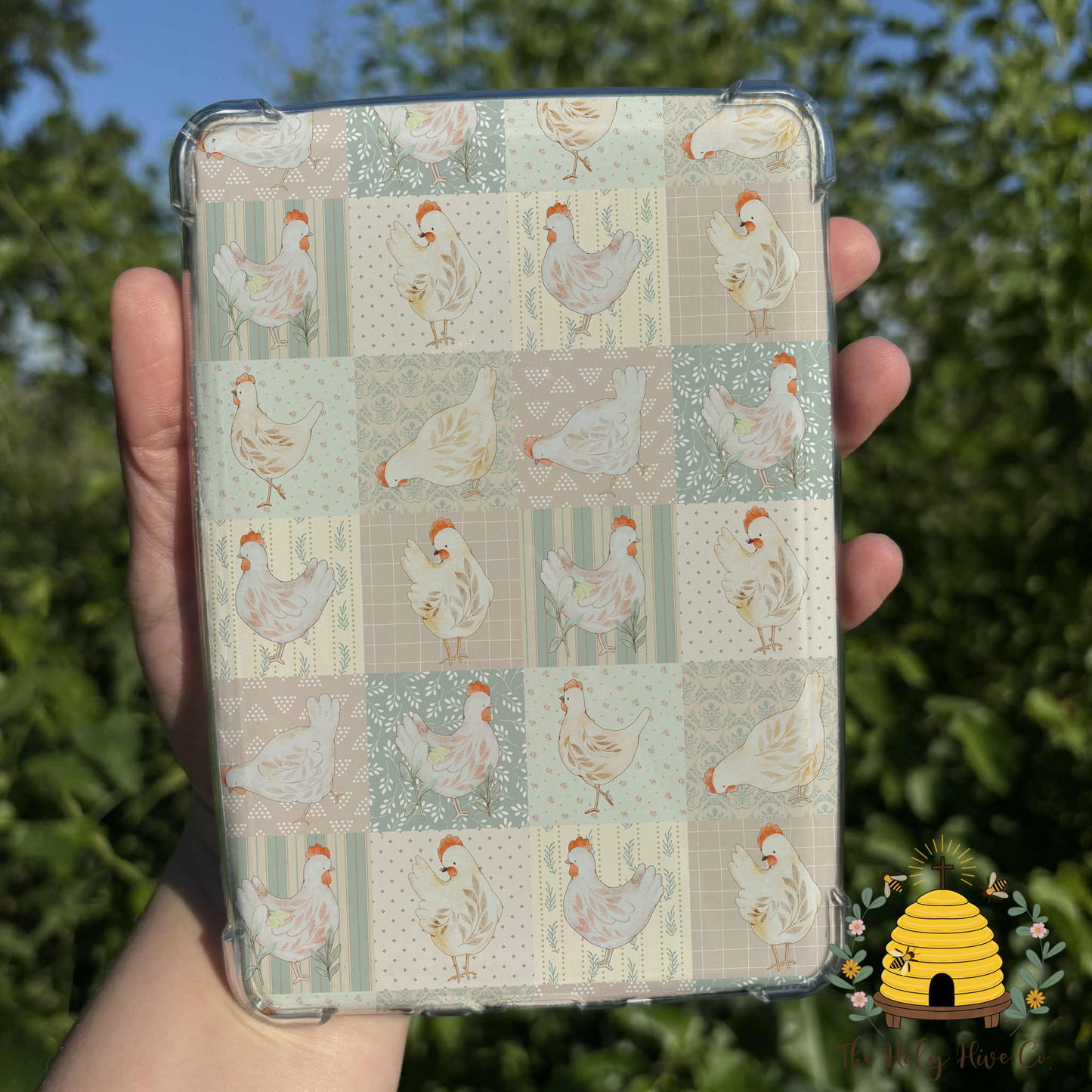 eReader Insert - Patchwork Chickens