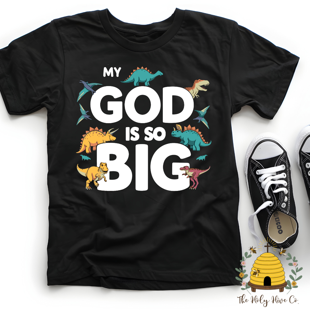 My God Is So Big Dinos Kids Graphic Shirt