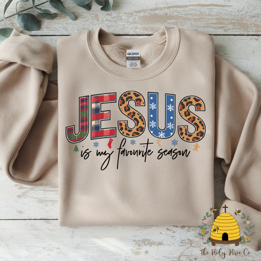 Jesus Is My Favorite Season Adult Graphic Shirt