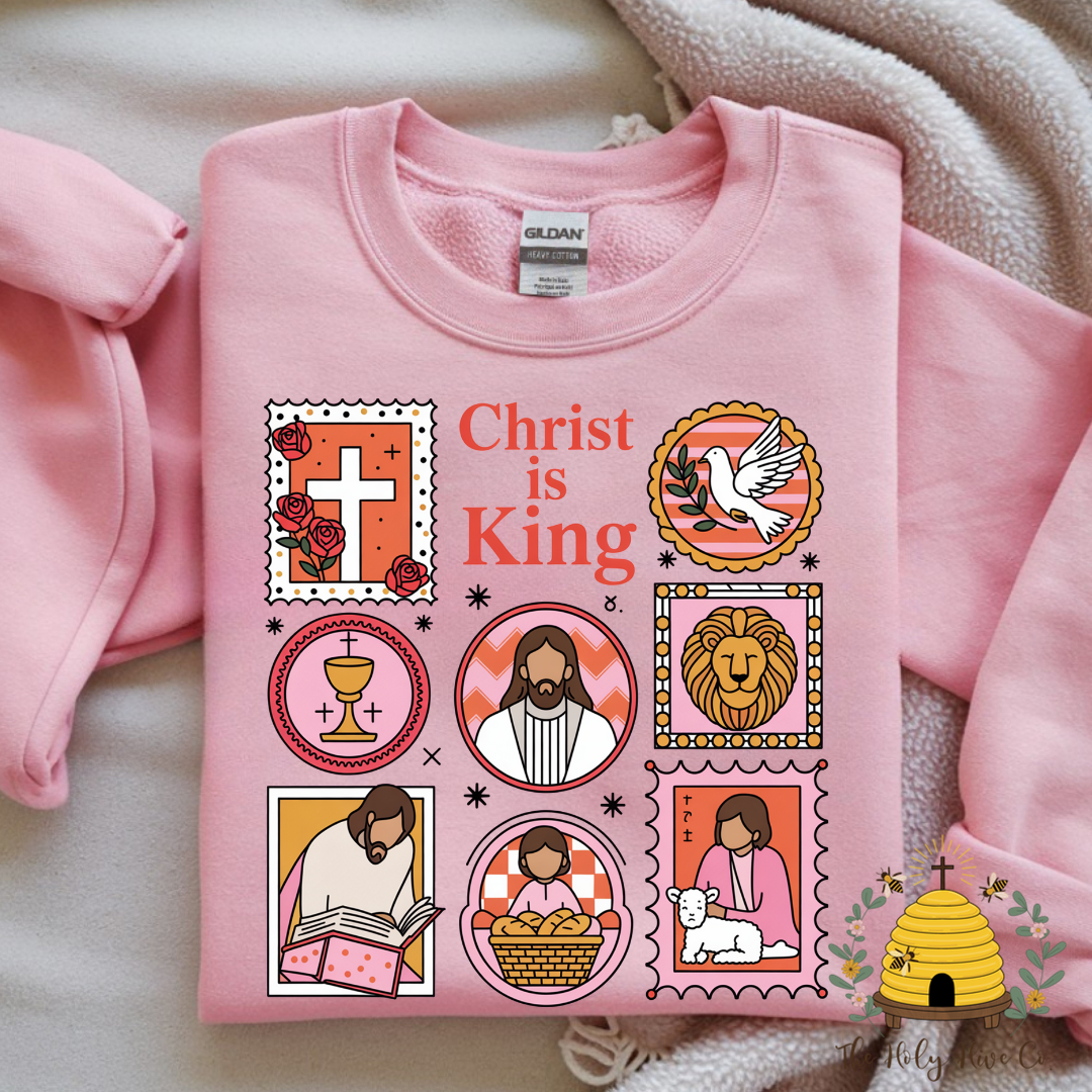 Christ Is King Stamps Adult Graphic Shirt