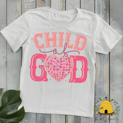 Child of God Disco Ball Kids Graphic Shirt