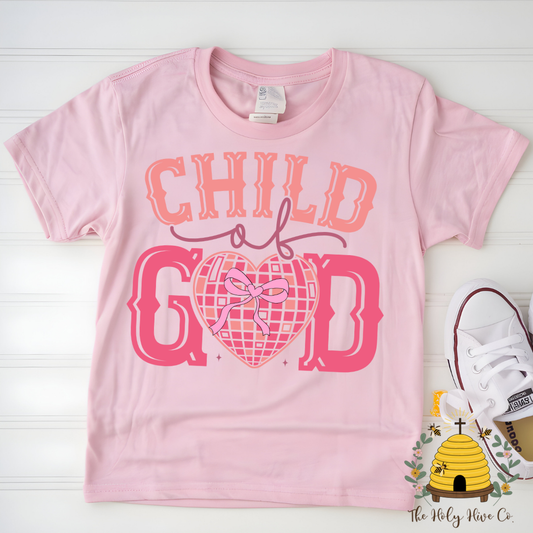 Child of God Disco Ball Kids Graphic Shirt