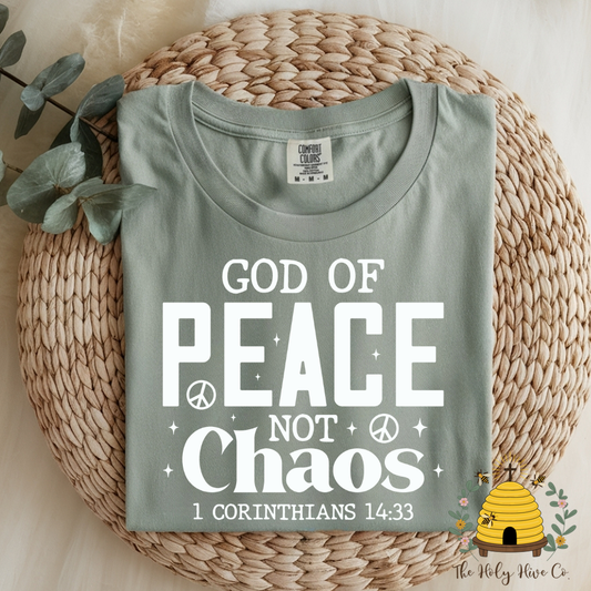 God of Peace Not Chaos Adult Graphic Shirt