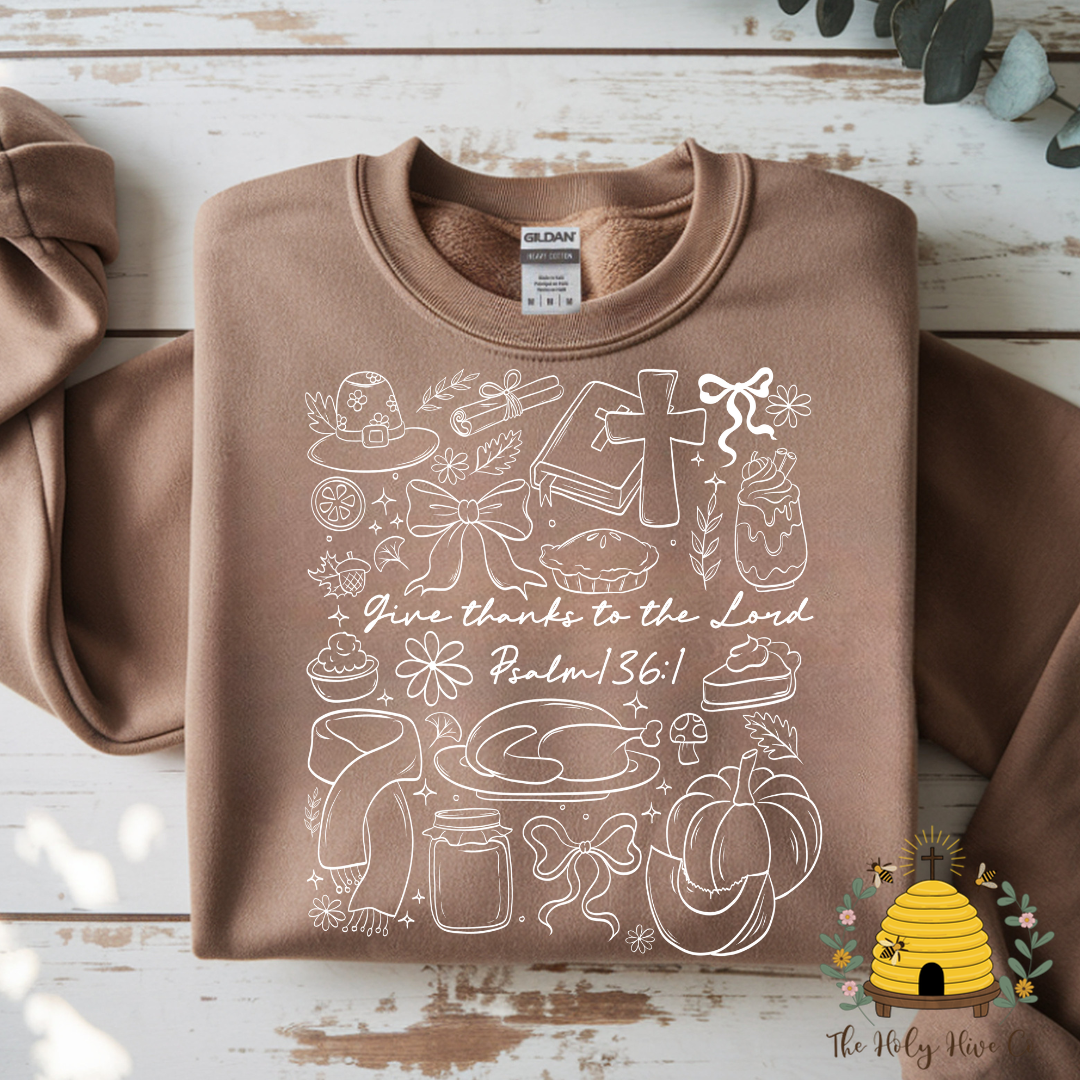 Give Thanks To The Lord Adult Graphic Shirt