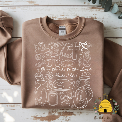 Give Thanks To The Lord Adult Graphic Shirt