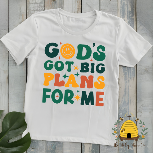 God's Got Big Plans For Me Kids Graphic Shirt