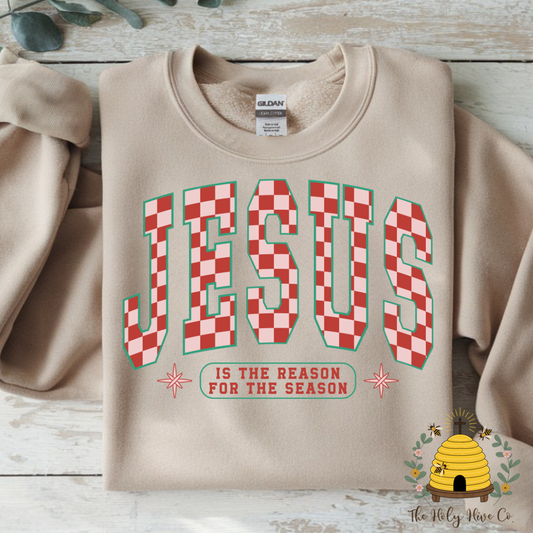 Jesus Is The Reason Checkers Adult Graphic Shirt