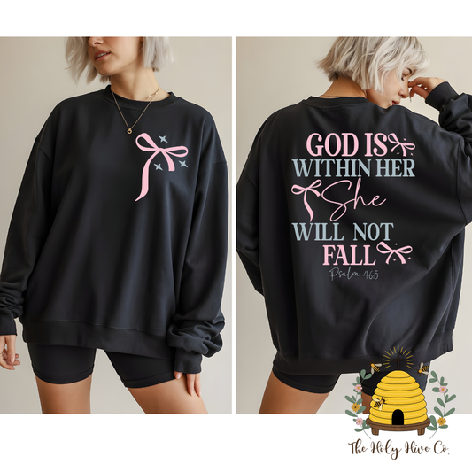 God is Within Her Double Sided Adult Graphic Shirt