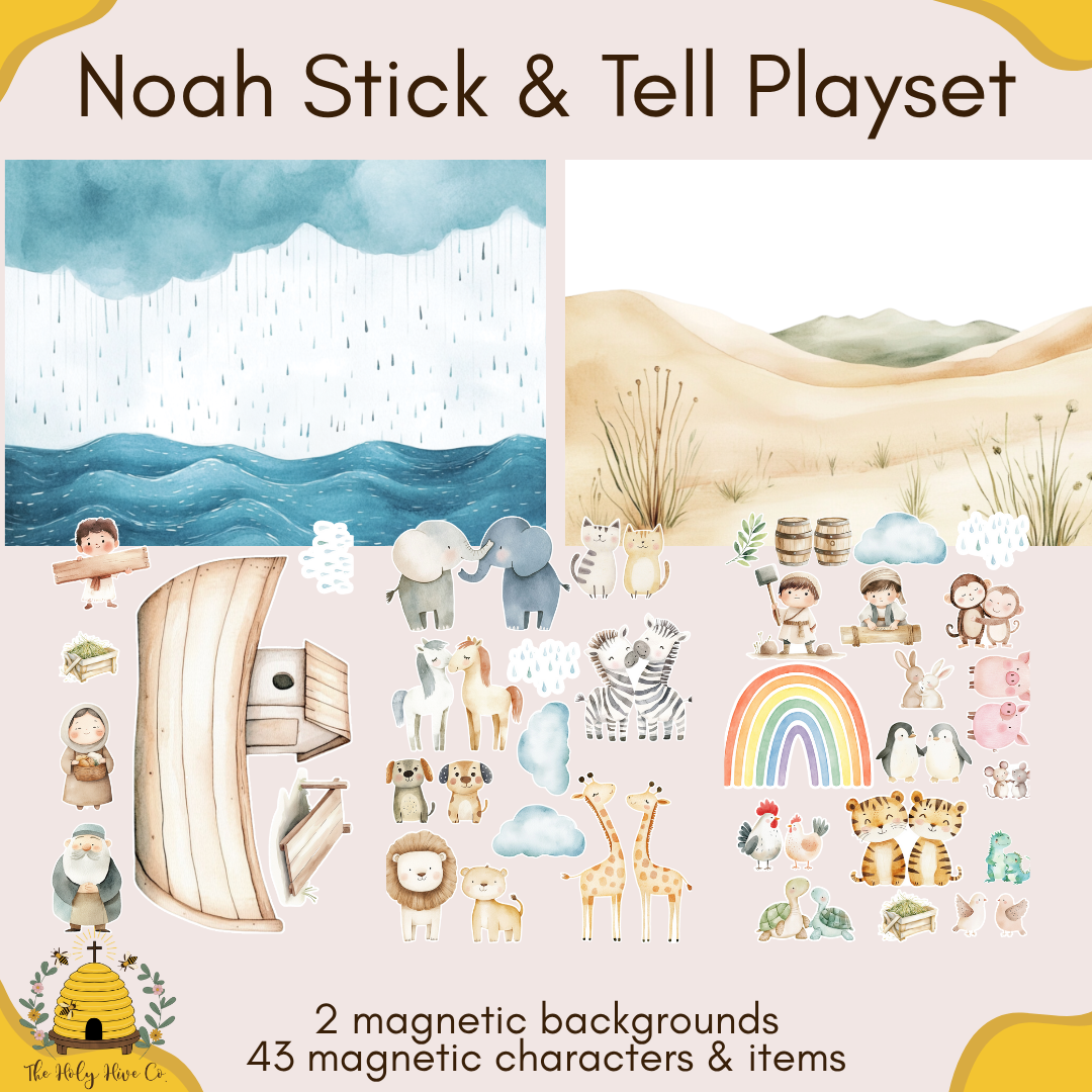 Noah's Ark - Stick & Tell Magnetic Playset