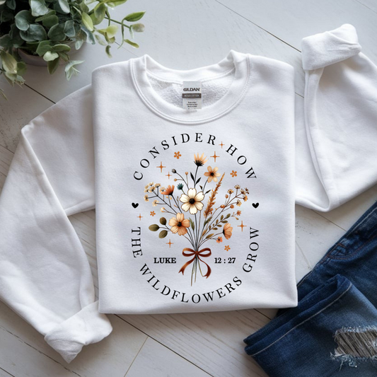 Consider How The Wildflowers Grow Adult Graphic Shirt