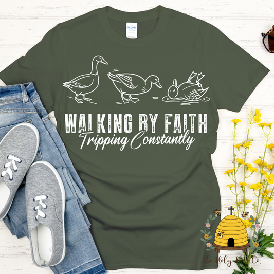 Walking By Faith Adult Graphic Shirt