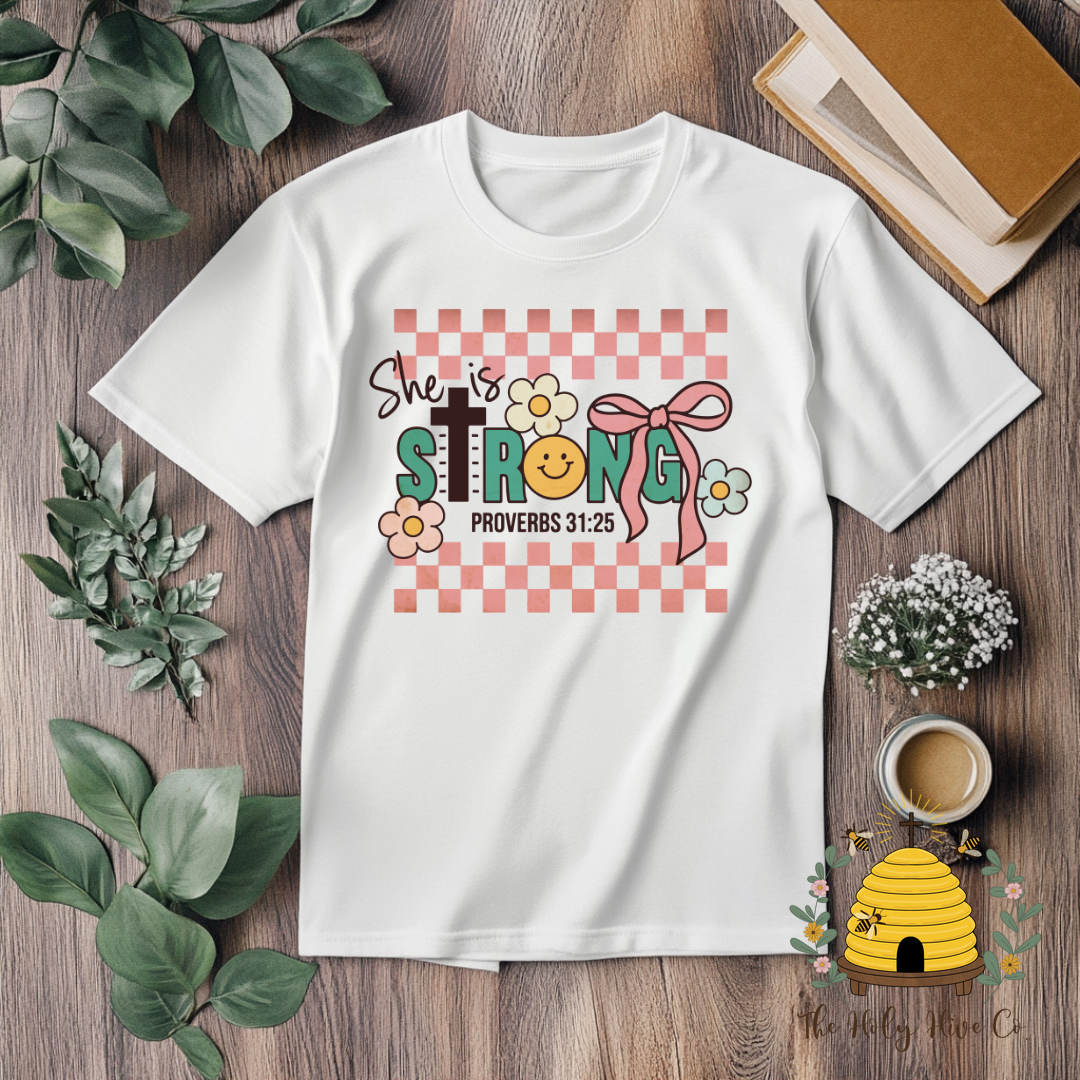 She Is Strong Adult Graphic Shirt