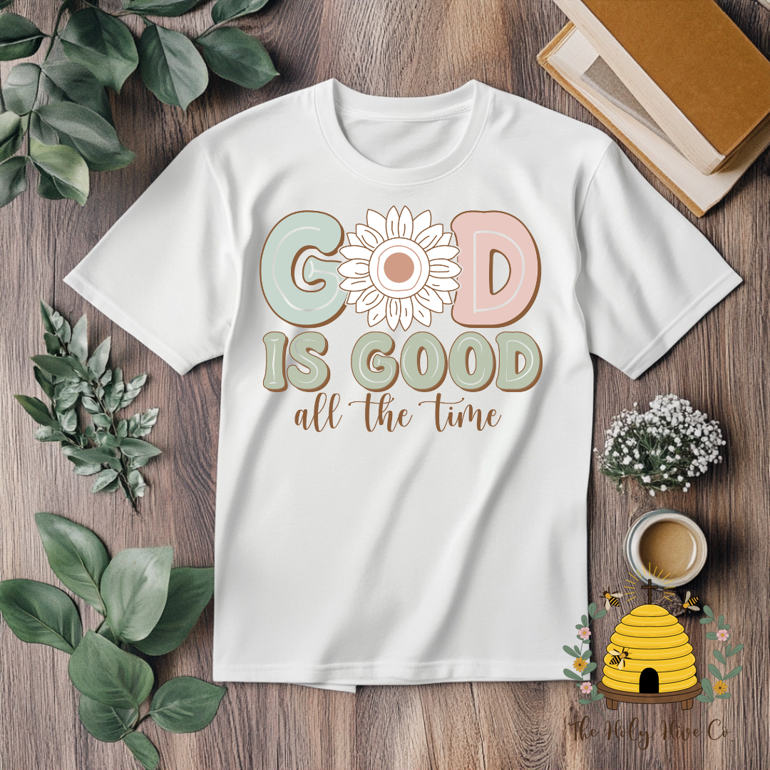 God Is Good Pastel Adult Graphic Shirt