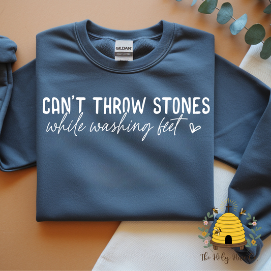 Can't Throw Stones While Washing Feet Adult Graphic Shirt
