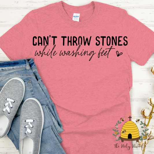 Can't Throw Stones While Washing Feet Adult Graphic Shirt
