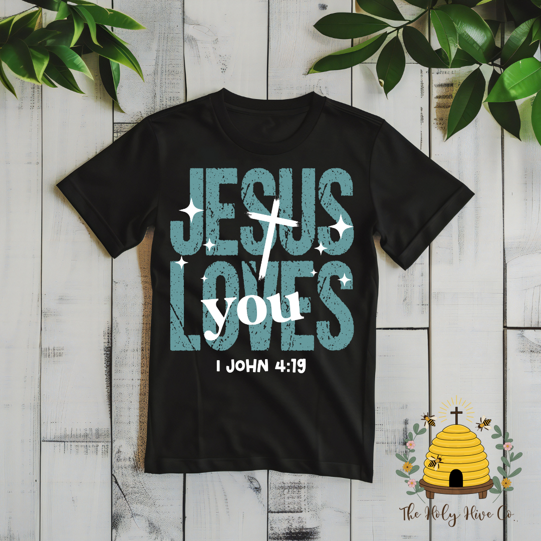 Jesus Loves You Adult Graphic Shirt