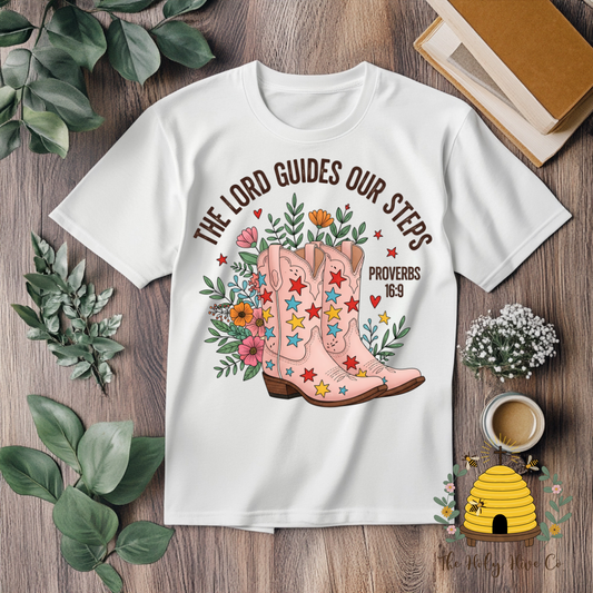 The Lord Guides Our Steps Adult Graphic Shirt