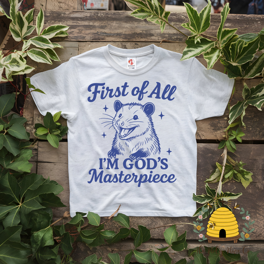 Opossum God's Masterpiece Kids Graphic Shirt
