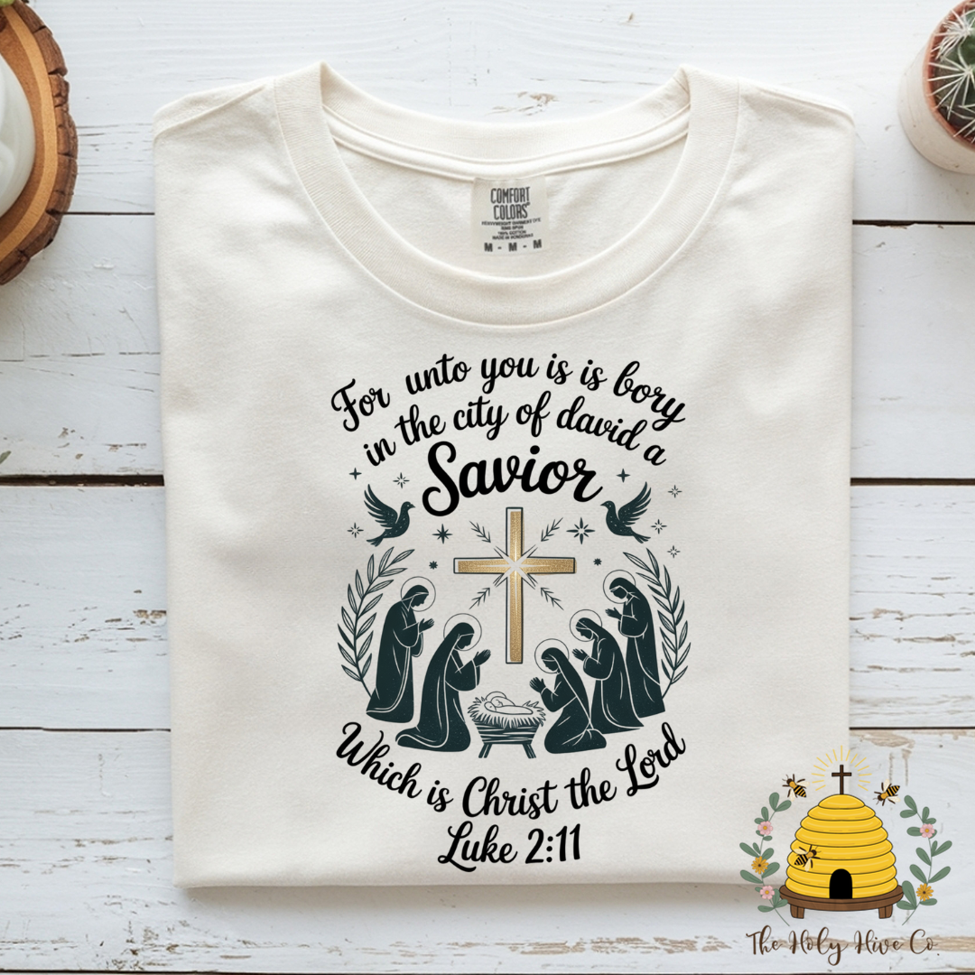 Luke 2:11 Adult Graphic Shirt