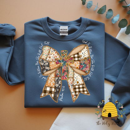Patchwork Bow Adult Graphic Shirt