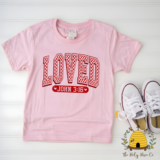 Loved John 3:16 Kids Graphic Shirt