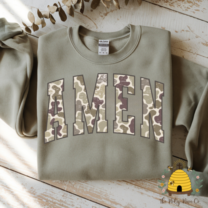Camo Amen Adult Graphic Shirt