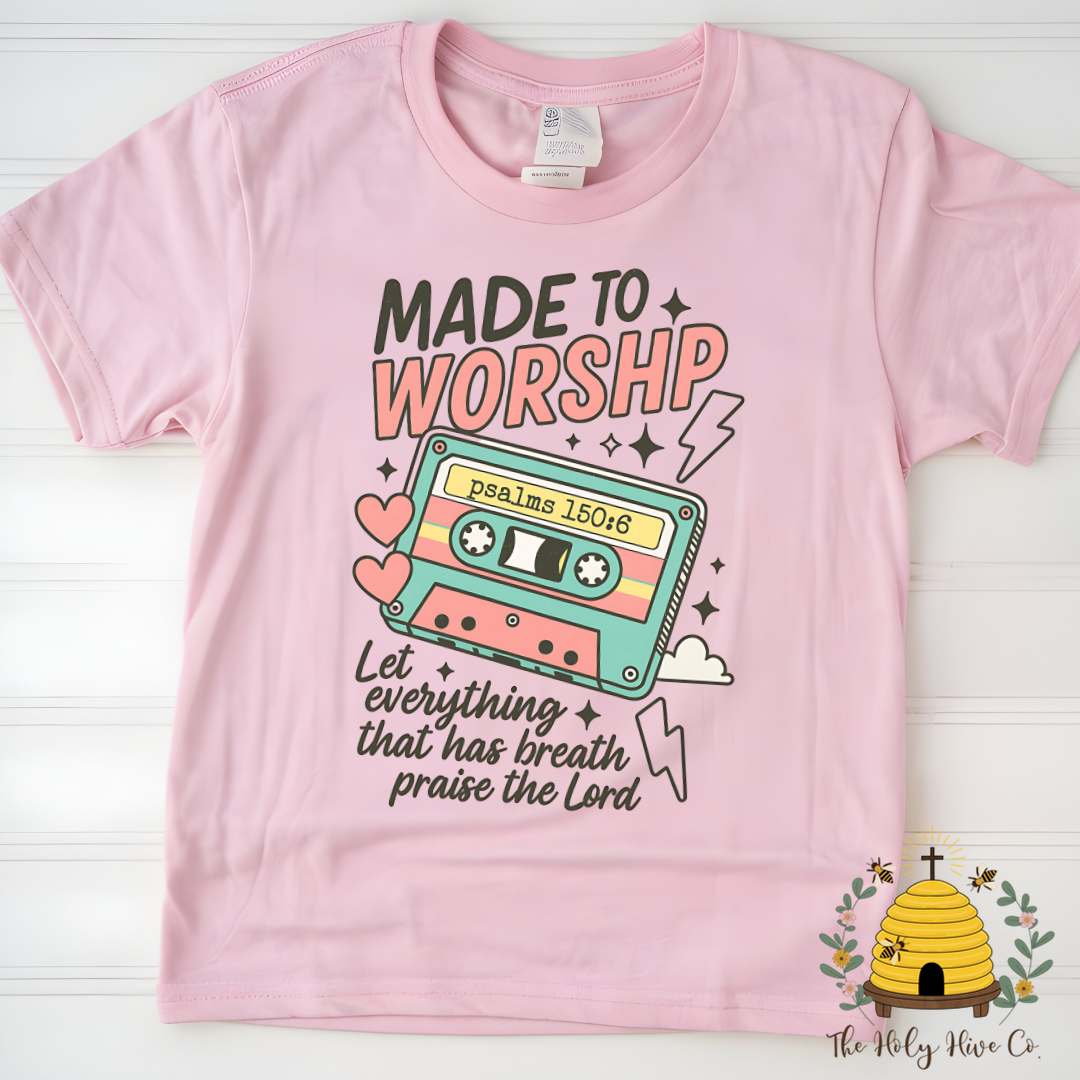 Made To Worship Kids Graphic Shirt