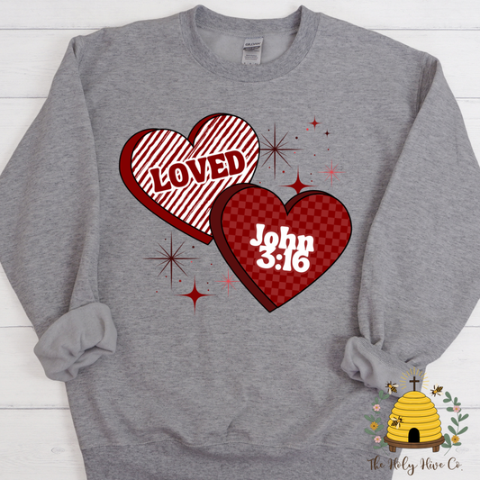 Loved Conversation Hearts Adult Graphic Shirt