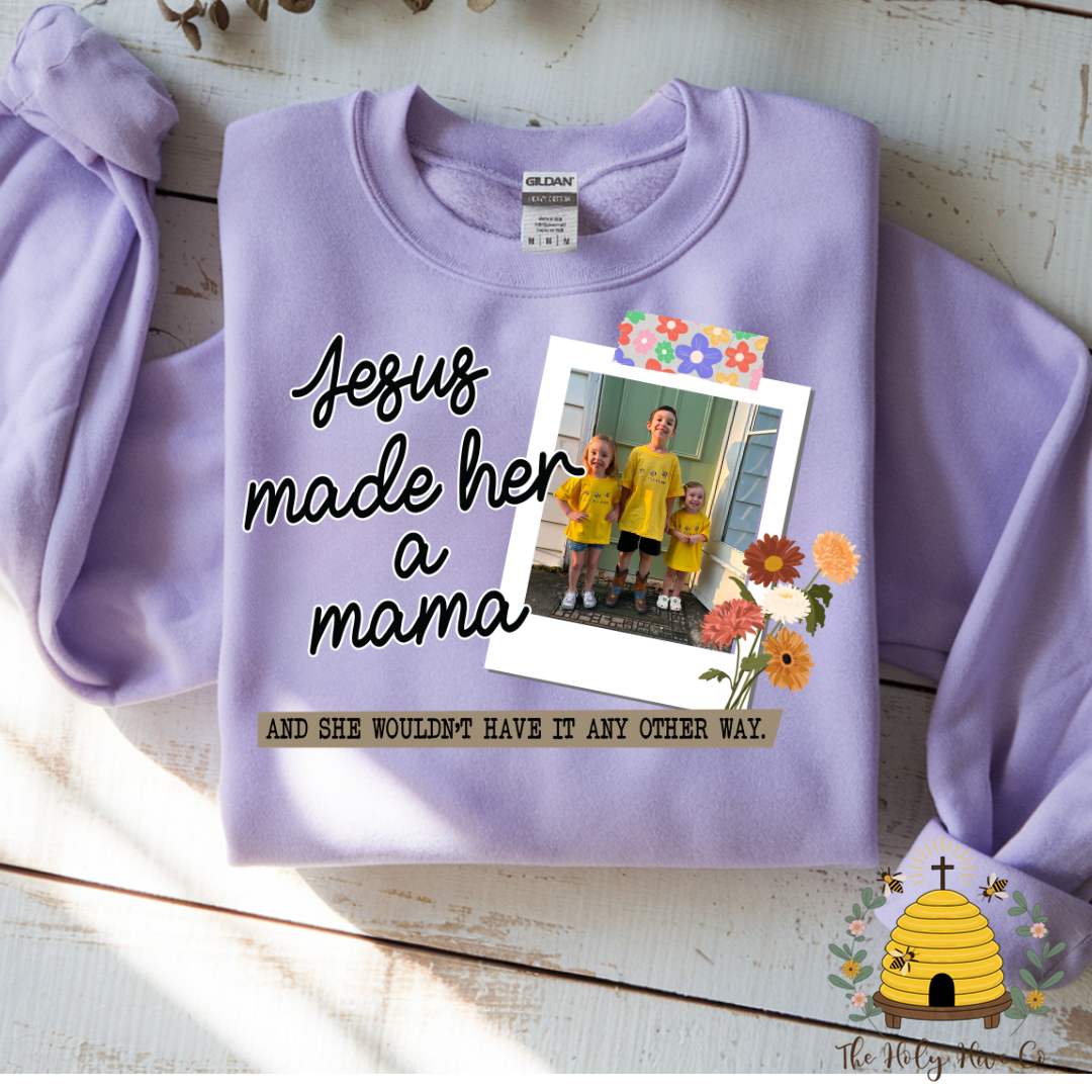 CUSTOM Jesus Made Her a Mama Adult Graphic Shirt