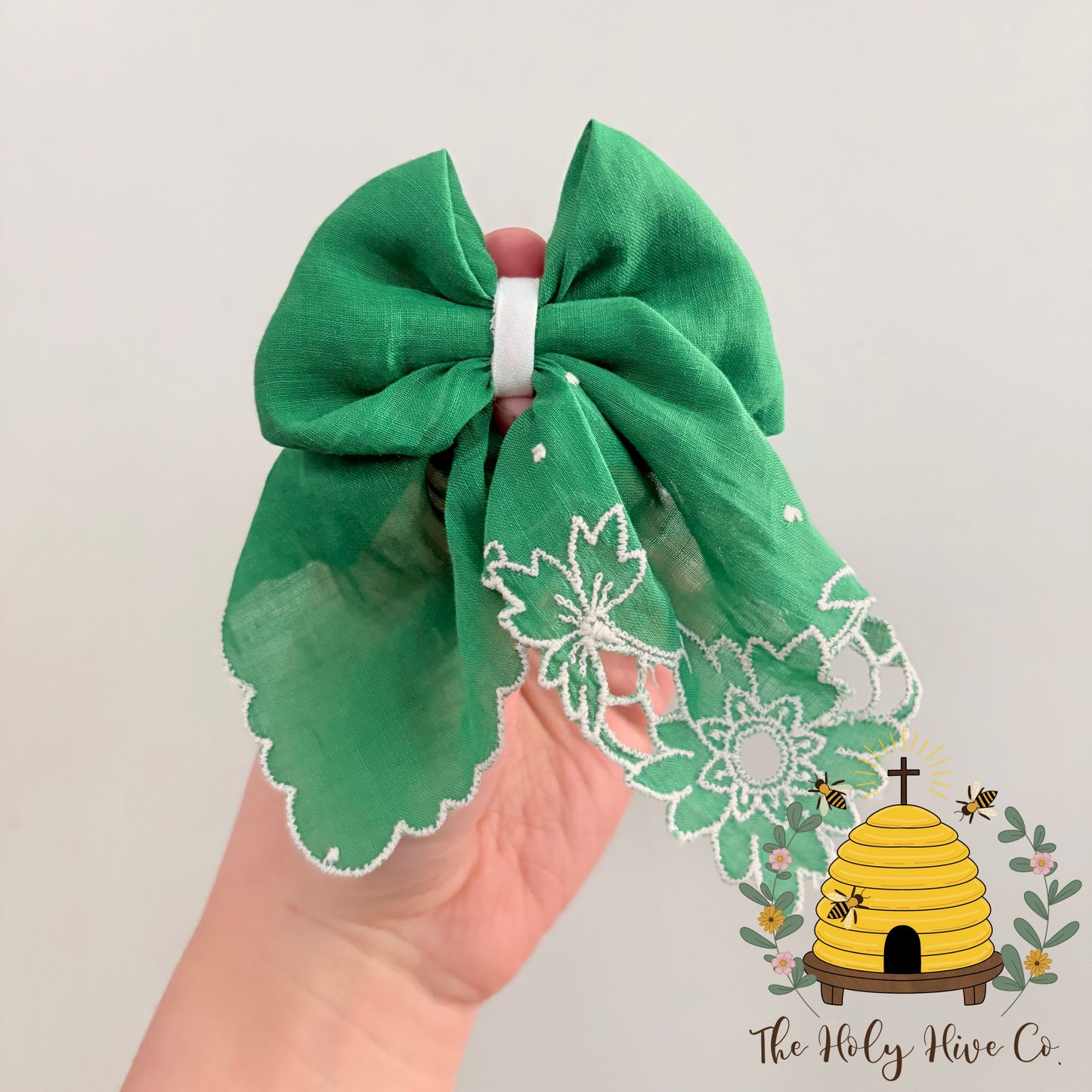 Sunday Best Bow - One Of a Kind Upcycled Vintage Hair Bows