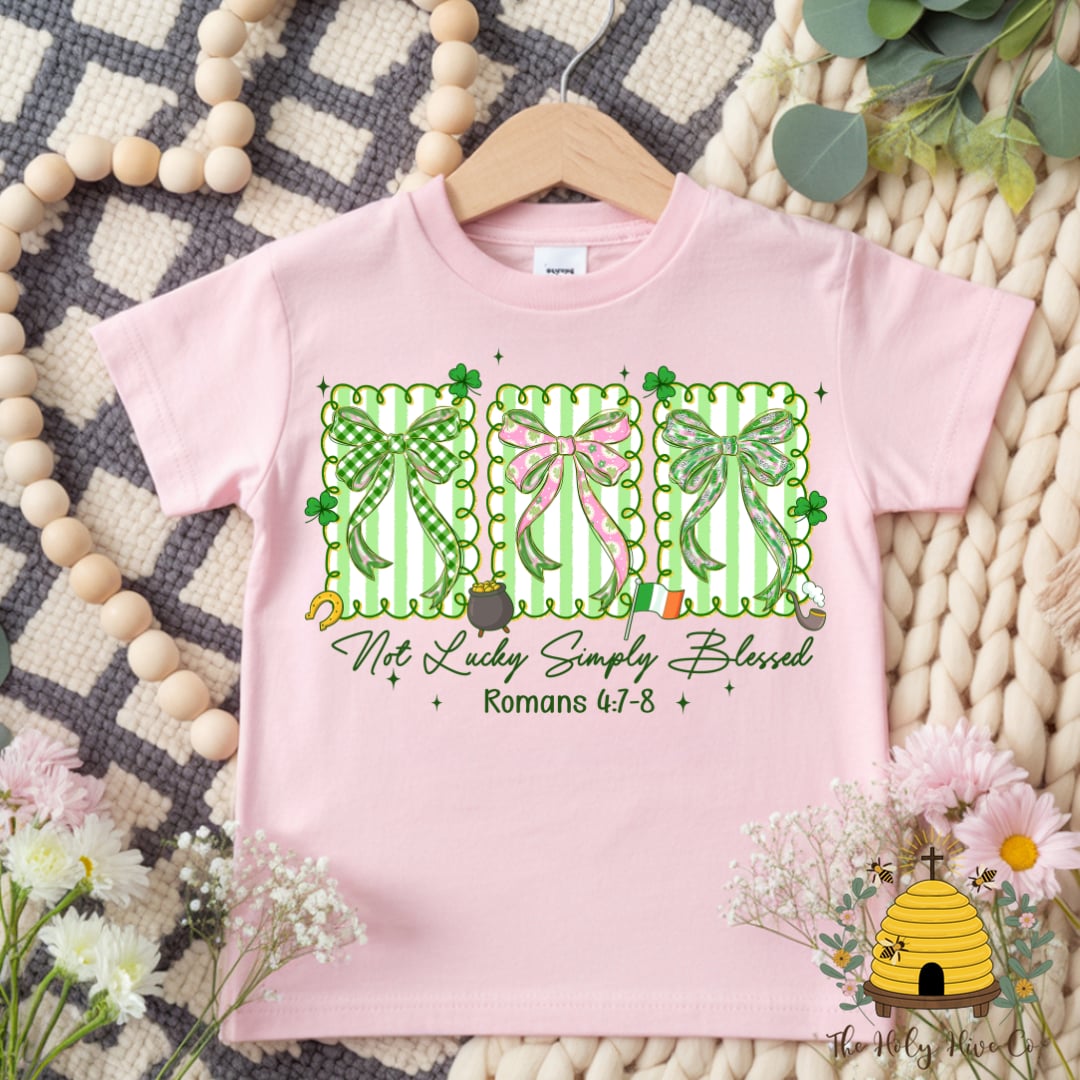 Not Lucky Simply Blessed Frames Kids Graphic Shirt
