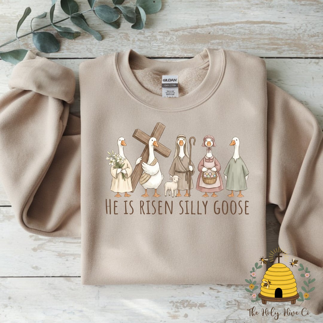 He Is Risen Silly Goose Adult Graphic Shirt