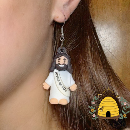 Jesus Loves You Dangle Earrings