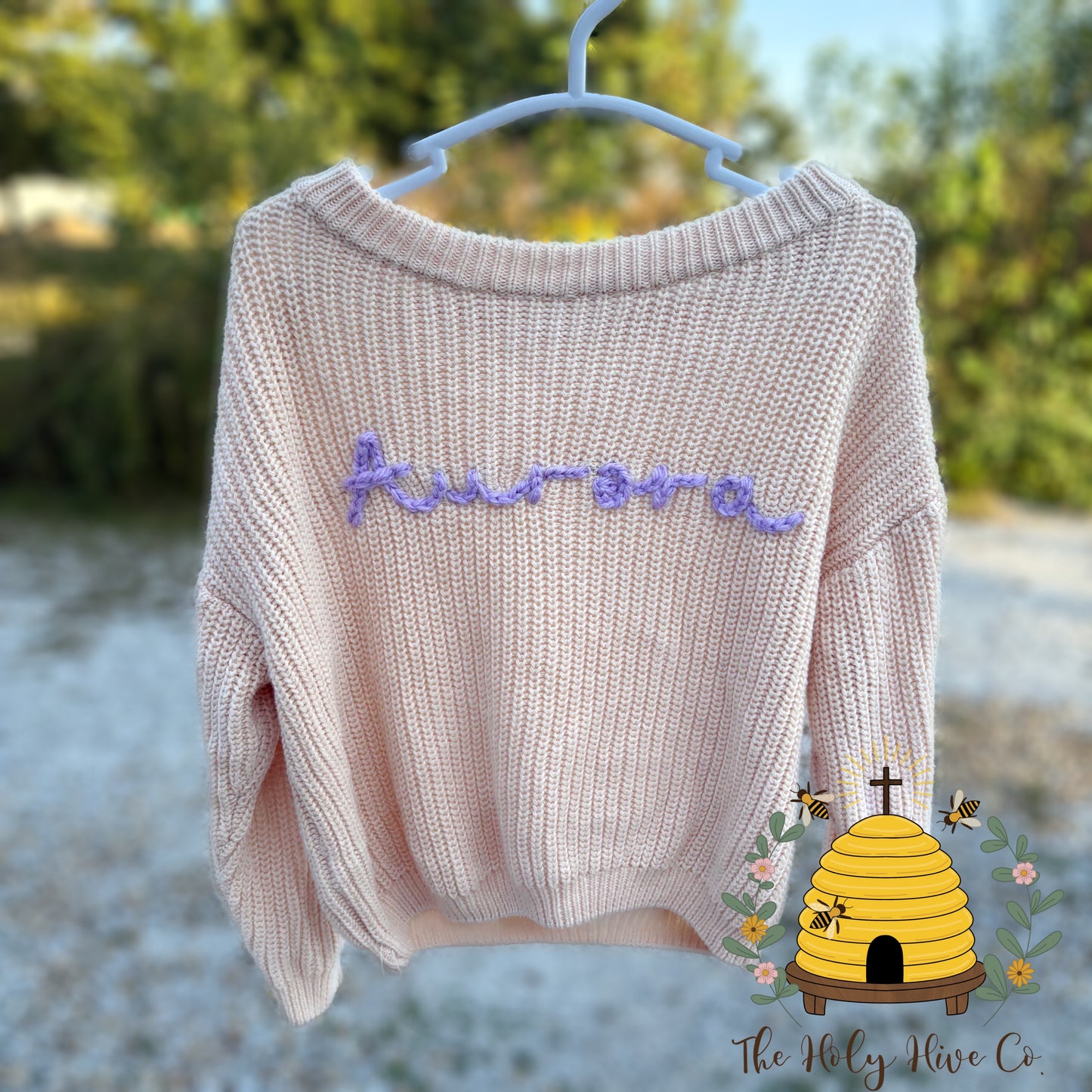 Kids Custom Hand Embroidered Knit Sweaters