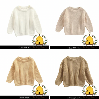 Kids Custom Hand Embroidered Knit Sweaters