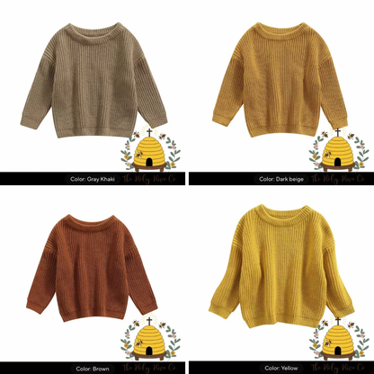 Kids Custom Hand Embroidered Knit Sweaters