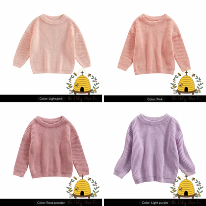 Kids Custom Hand Embroidered Knit Sweaters