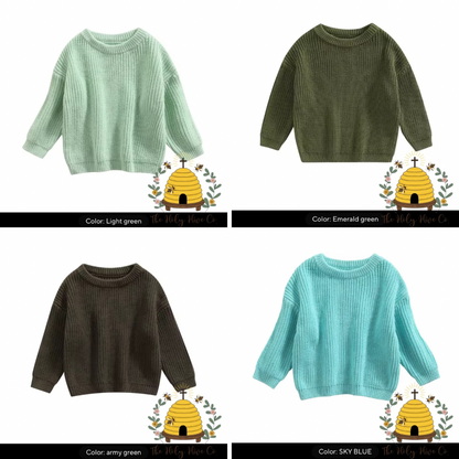 Kids Custom Hand Embroidered Knit Sweaters