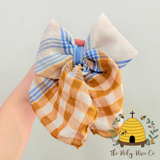 Sunday Best Bow - One Of a Kind Upcycled Vintage Hair Bows