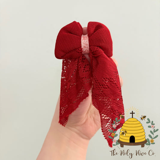 Sunday Best Bow - One Of a Kind Upcycled Vintage Hair Bows